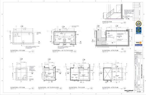 A-420-ENLARGED-ELEVATOR-PLANS
